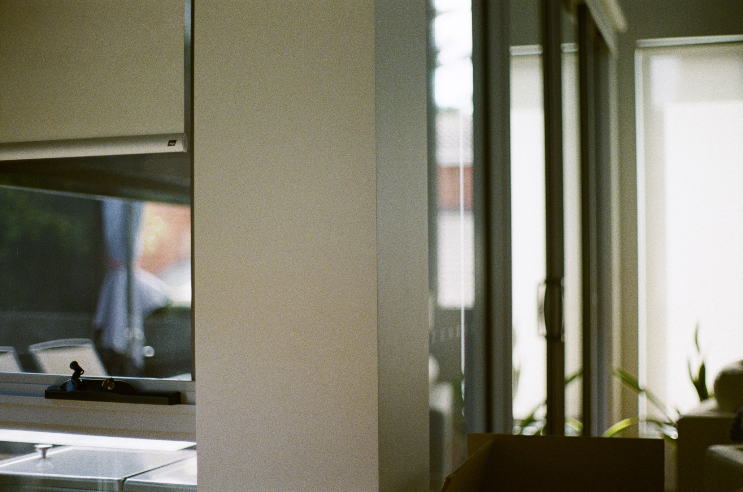 Quiet interior window and doorway in soft light
