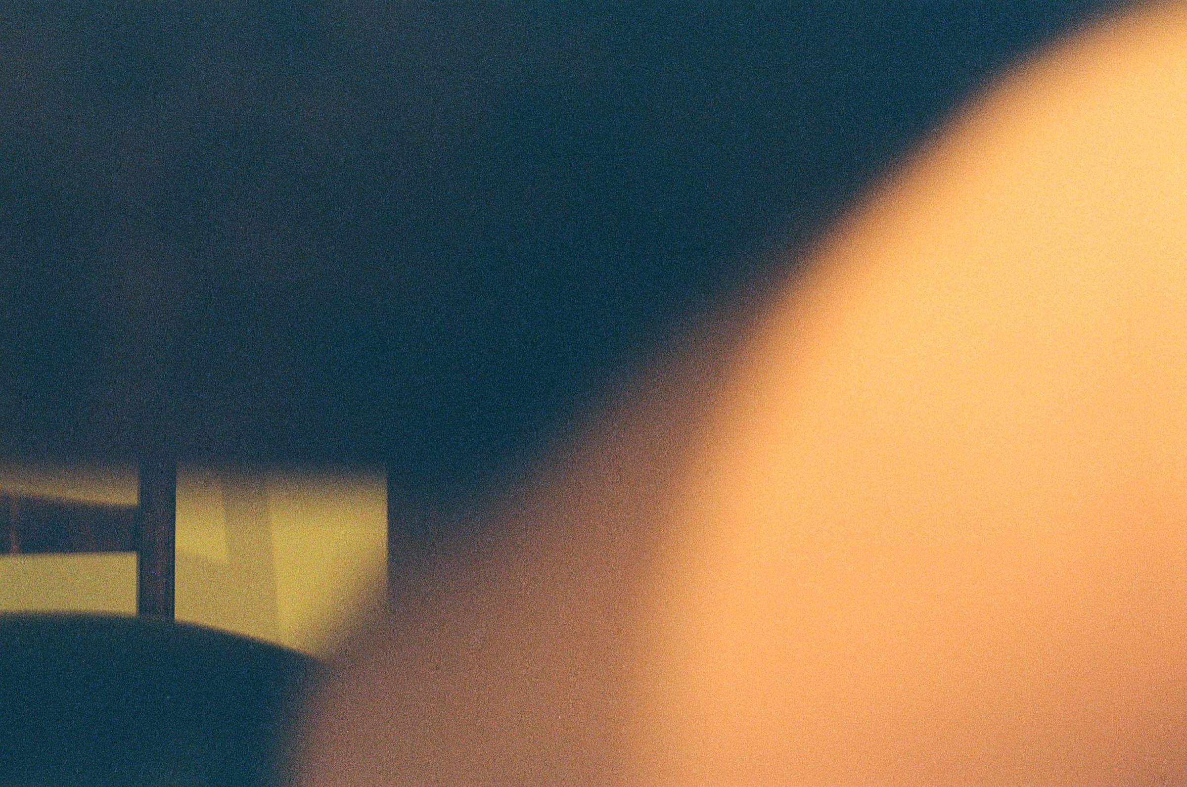 Abstract orange and blue light leak frame